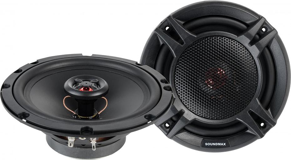 Колонки автомобильные Soundmax SM-CSI602 180Вт 91дБ 4Ом 16.5см (6 1/2дюйм) (ком.:2кол.) коаксиальные двухполосные фото 1