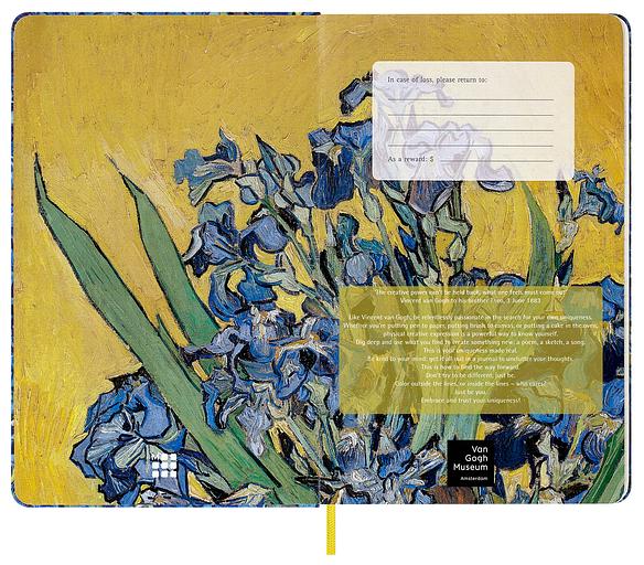 Блокнот Moleskine LIMITED EDITION VAN GOGH MUSEUM SKQP060VANGOGH Large 130х210мм 240стр. линейка твердая обложка синий фото 2