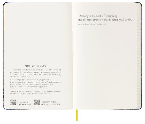 Блокнот Moleskine LIMITED EDITION VAN GOGH MUSEUM SKQP060VANGOGH Large 130х210мм 240стр. линейка твердая обложка синий фото 3