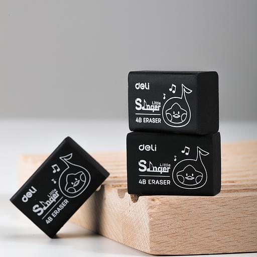 Ластик Deli Little Singer EH316 32x22x12.5мм черный фото 2