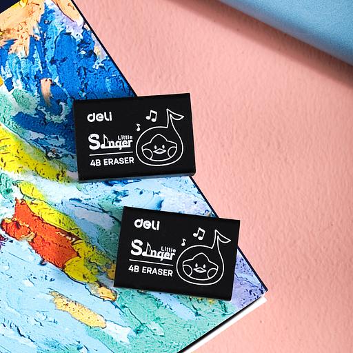 Ластик Deli Little Singer EH316 32x22x12.5мм черный фото 4