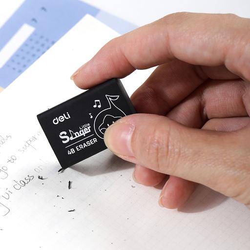 Ластик Deli Little Singer EH316 32x22x12.5мм черный фото 5