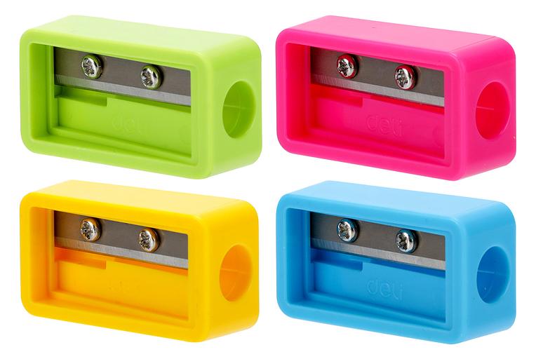 Точилка для карандашей ручная Deli EH556 1 отверстие пластик ассорти фото 1