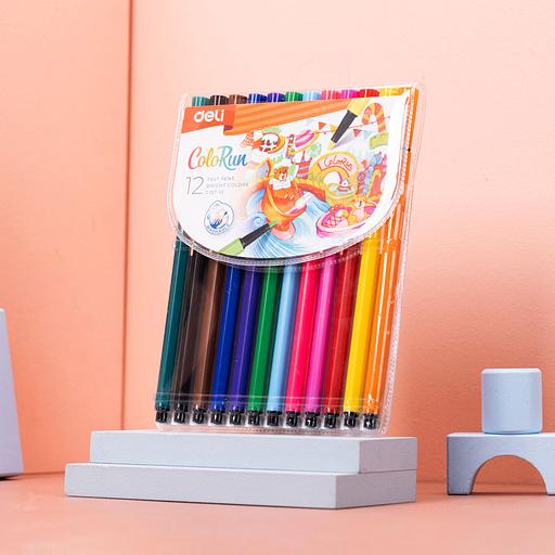 Фломастеры Deli EC157-24 24цв. пакет с европодвесом фото 2