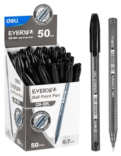 Ручка шариков. Deli EQ9-BK черн d=0.7мм черн. черн. фото 1