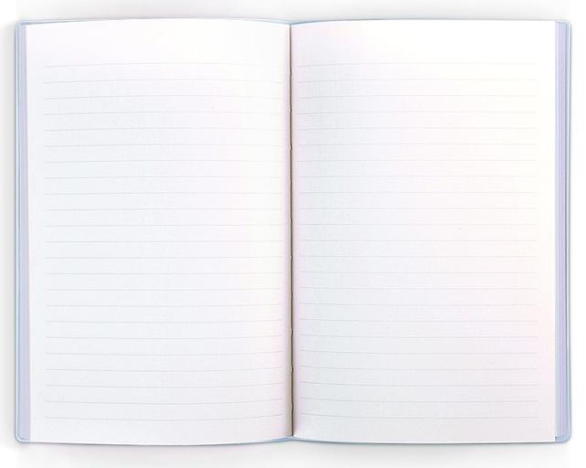 Блокнот Deli EN140LBLUE A5 210х143мм искусст. кожа 96л линейка мягкая обложка голубой фото 2