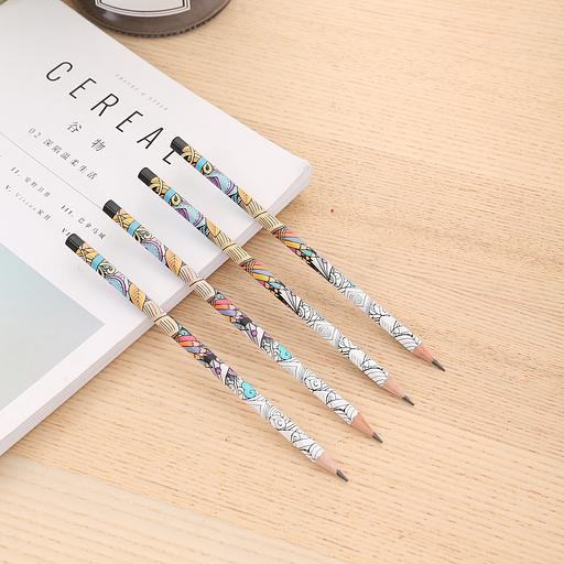 Набор карандашей ч/г Deli EU53300 Arti Graff 2B шестигран. тополь рисунок кор.европод. (12шт) фото 8