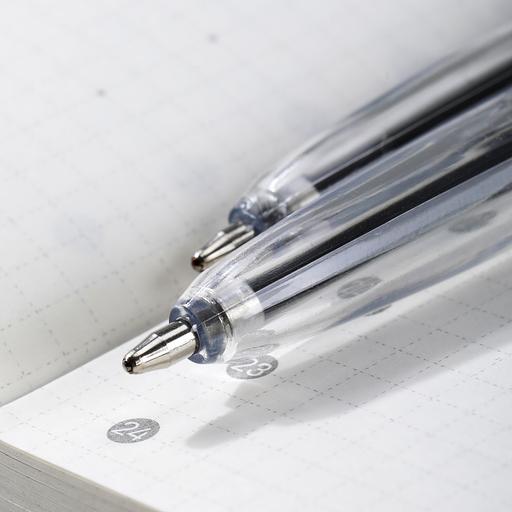 Ручка шариков. Deli P1-Classic EQ6-BK прозрачный d=0.7мм черн. черн. фото 2