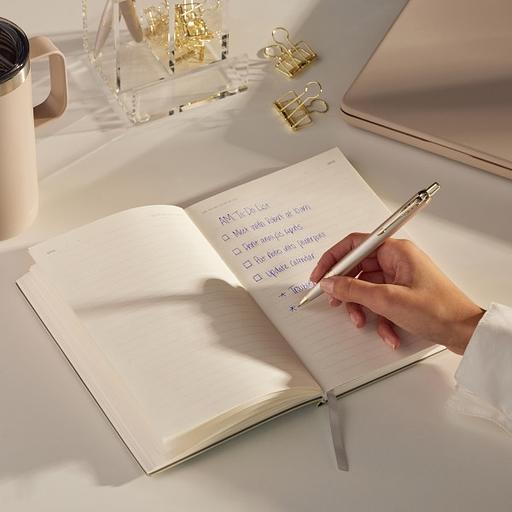 Ручка шариков. Parker IM Monochrome K328 (2172956) Champagne PVD M син. черн. подар.кор. фото 3