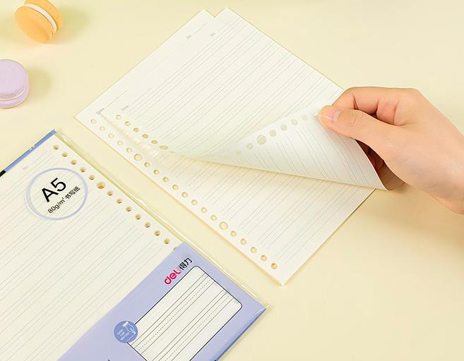 Блокнот Deli NA560-1VIOLET A5 50л линейка фиолетовый фото 4