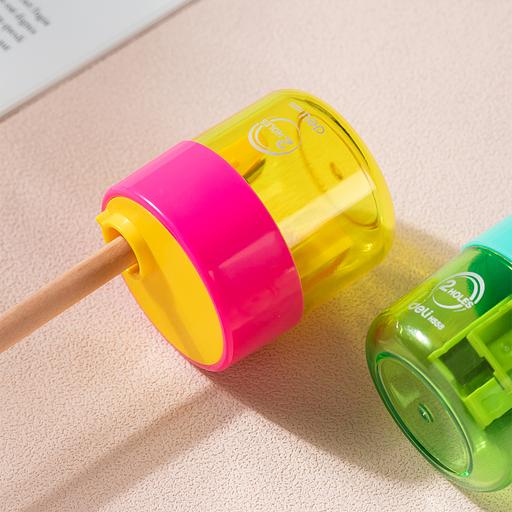 Точилка для карандашей ручная Deli EH558 1 отверстие пластик ассорти фото 4