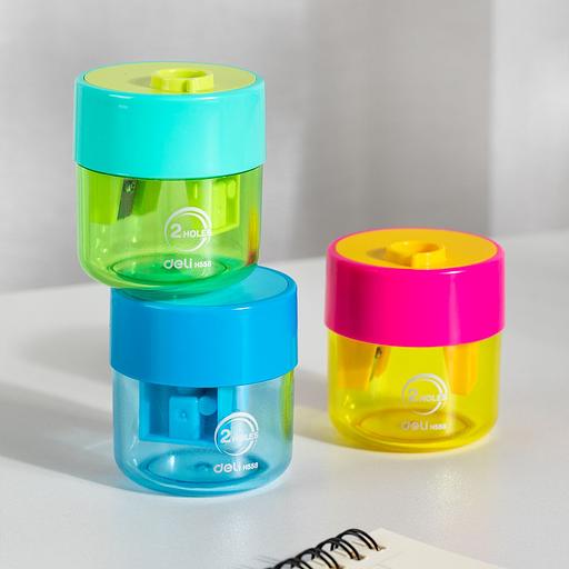 Точилка для карандашей ручная Deli EH558 1 отверстие пластик ассорти фото 6