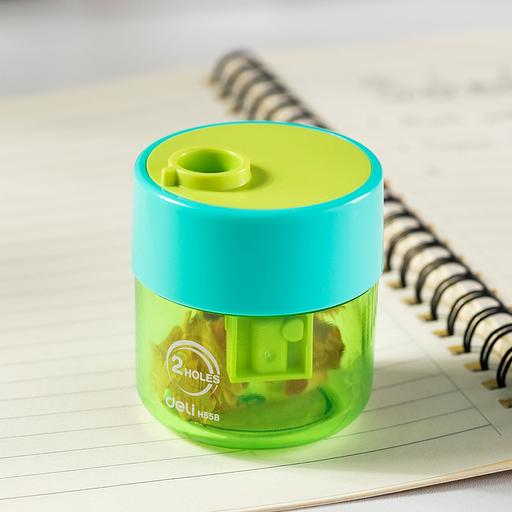 Точилка для карандашей ручная Deli EH558 1 отверстие пластик ассорти фото 7