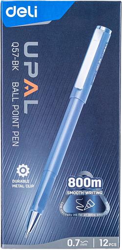 Набор ручек шариков. Deli Upal (EQ57-BK-P) черн. черн. кор.карт. (12шт) линия 0.7мм фото 6