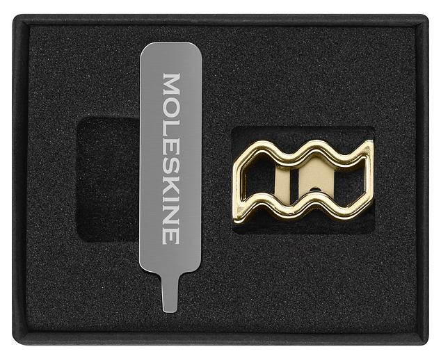 Шильд-символ Moleskine Zodiac Signs Водолей металл золотистый коробка с европод. PINAQUARIUSGOLD фото 1