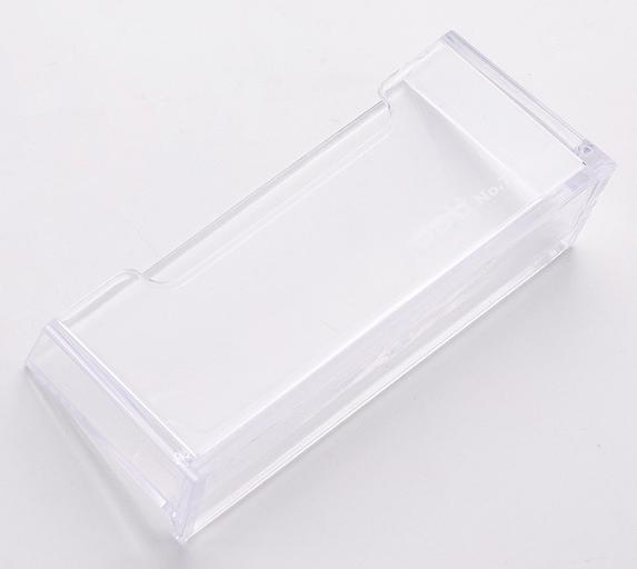 Подставка Deli E7623 для визиток 100х38х82мм прозрачный фото 3