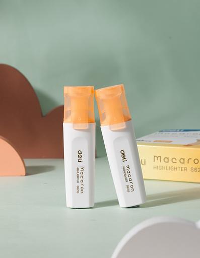 Набор текстовыделителей Deli ES621SORANGE-P Macaron скошенный пиш. наконечник 1-5мм оранжевый (10шт.) фото 3