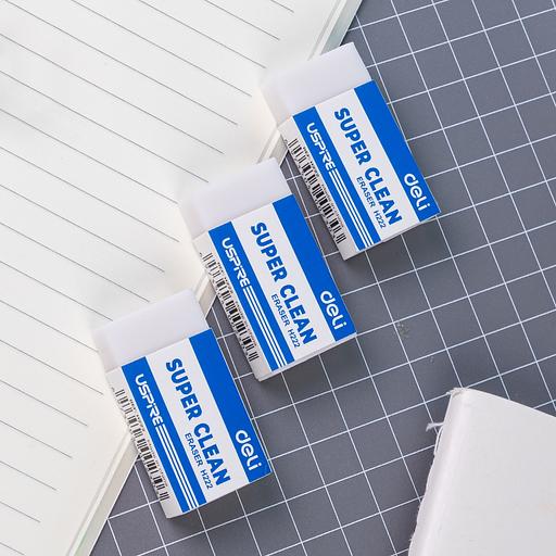 Набор ластиков Deli EH222-P прямоугольный 45х22.5х10.5мм белый картон.кор. (36шт) фото 4