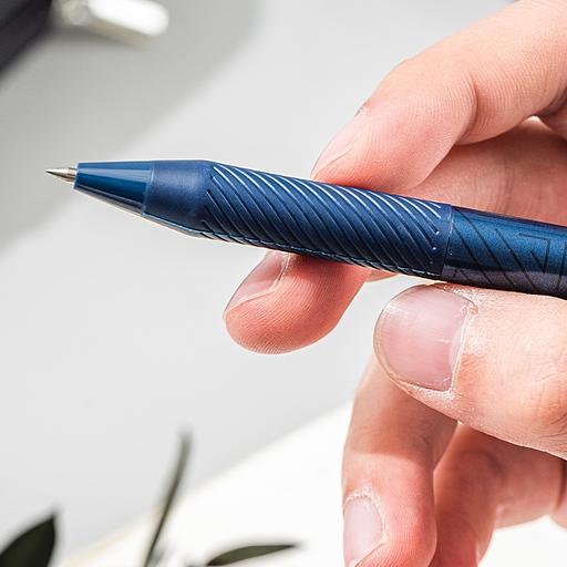 Ручка гелев. автоматическая Deli Geni EG80-BL синий d=0.7мм син. черн. 1стерж. фото 4