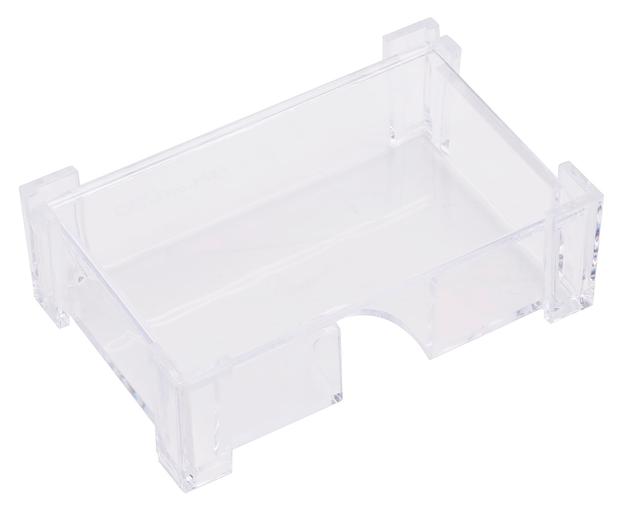 Подставка Deli E7621 для визиток 103х68х34мм прозрачный фото 2