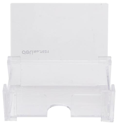 Подставка Deli E7621 для визиток 103х68х34мм прозрачный фото 4