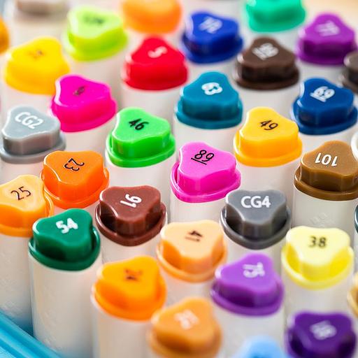 Набор маркеров для скетчинга Deli EC187-60 ColoRun 11мм 150мм трехгр. двойной пиш. наконечник 1-5мм 60цв. ассорти пластиковая коробка (60шт.) фото 3