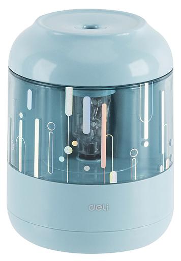 Точилка для карандашей электрическая Deli EH508-BL 1 отверстие пластик синий (батарея) фото 1