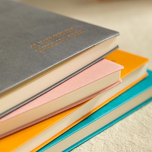 Блокнот Deli EN135LORANGE A5 210х143мм искусст. кожа 80л линейка мягкая обложка оранжевый фото 4