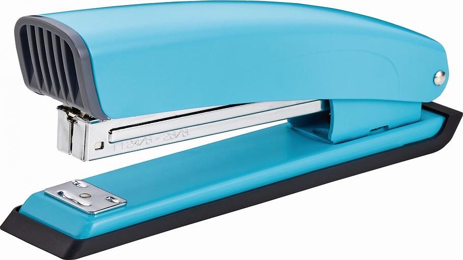 Степлер Kw-Trio 055C6BLUE 24/6 26/6 (20листов) встроенный антистеплер голубой 210скоб металл/пластик закрытый/открытый/прямой коробка фото 1