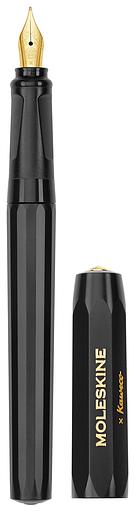 Ручка перьев. Moleskine Kaweco (KAWFOUNTPENMBK) черн M сталь нержавеющая/позолота син. черн. подар.кор. фото 1