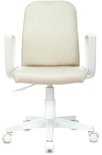 Кресло Бюрократ CH-W327 слоновая кость OR-10 эко.кожа крестов. пластик пластик белый фото 2