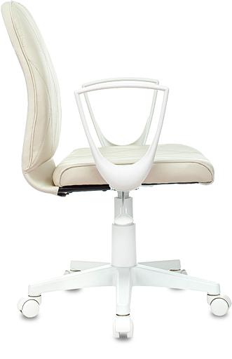 Кресло Бюрократ CH-W327 слоновая кость OR-10 эко.кожа крестов. пластик пластик белый фото 3