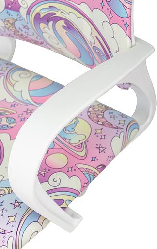 Кресло детское Бюрократ BUROKIDS 1 W мультиколор луна розовая крестов. пластик пластик белый фото 5