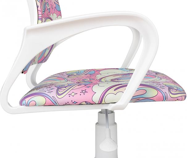 Кресло детское Бюрократ BUROKIDS 1 W мультиколор луна розовая крестов. пластик пластик белый фото 7