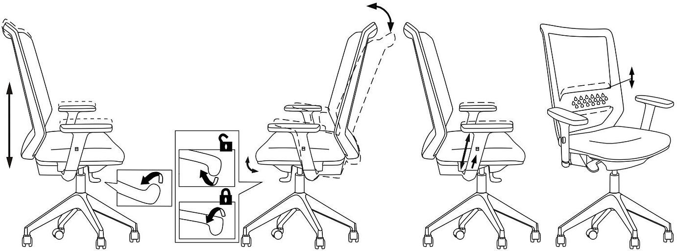 Кресло Бюрократ MC-611NL черный TW-01 38-418 сетка/ткань крестов.4-луч. пластик фото 10