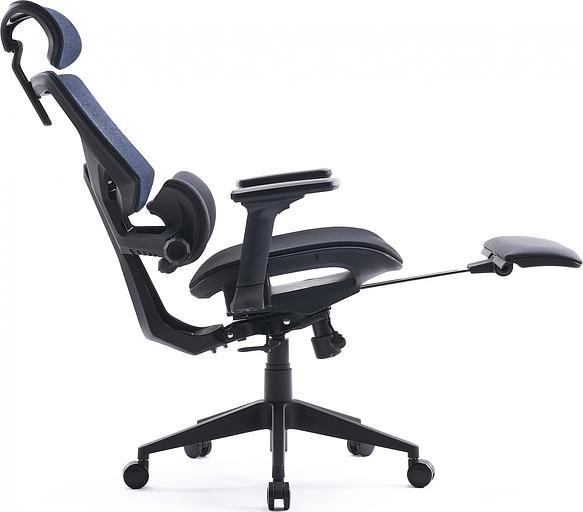 Кресло Cactus CS-CHR-MC01-BLBK синий сиденье черный сетка/ткань с подголов. крестов. пластик подст.для ног фото 9