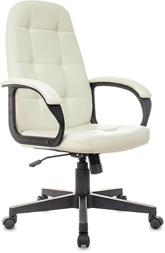 Кресло руководителя Бюрократ CH 002 слоновая кость OR-10 эко.кожа крестов. пластик фото 1