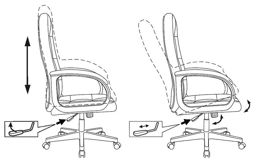 Кресло руководителя Бюрократ CH 002 слоновая кость OR-10 эко.кожа крестов. пластик фото 5