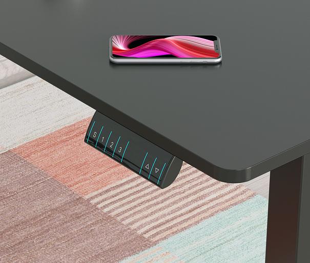 Стол для компьютера Cactus угловой подъёмный столешница МДФ черный каркас черный 140х72х60см (CS-EDXL-BBK) фото 6