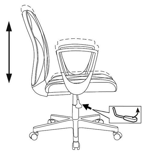 Кресло Бюрократ CH-327 черный эко.кожа крестов. пластик черный фото 9