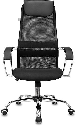 Кресло руководителя Бюрократ CH-607SL черный TW-01 Neo Black сетка/ткань с подголов. крестов. металл хром фото 2