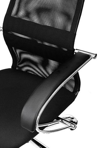 Кресло руководителя Бюрократ CH-607SL черный TW-01 Neo Black сетка/ткань с подголов. крестов. металл хром фото 9
