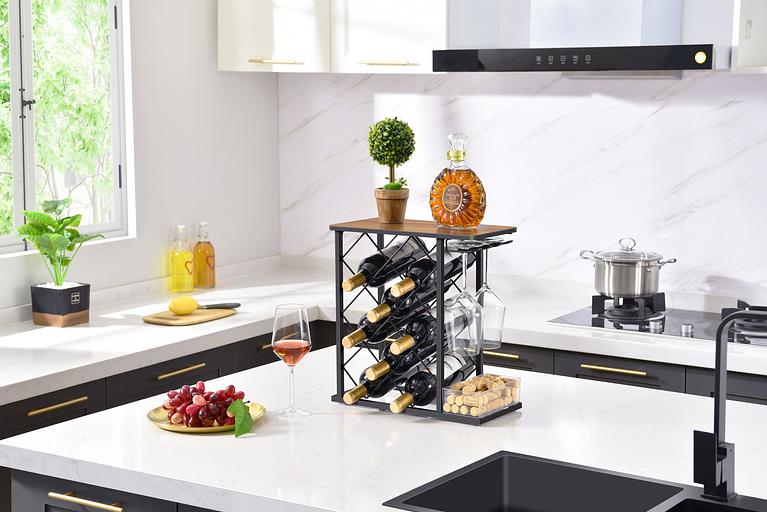 Стойка Domfy DHC-WR10583 для вина 39.2x21x41.3см черный/коричневый фото 4