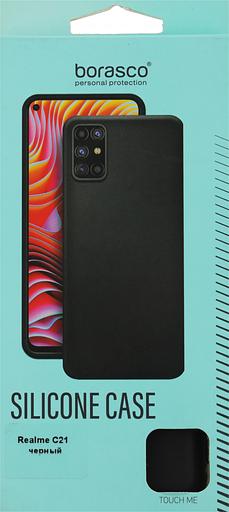 Чехол (клип-кейс) BoraSCO для Realme C21 черный (матовый) (40041) фото 6