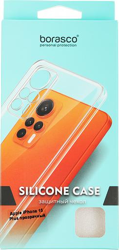 Чехол (клип-кейс) BoraSCO для Apple iPhone 15 Plus прозрачный (72410) фото 8