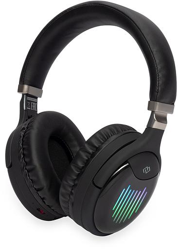 Гарнитура накладные Digma BT-16 черный беспроводные bluetooth оголовье (BT-16B) фото 1