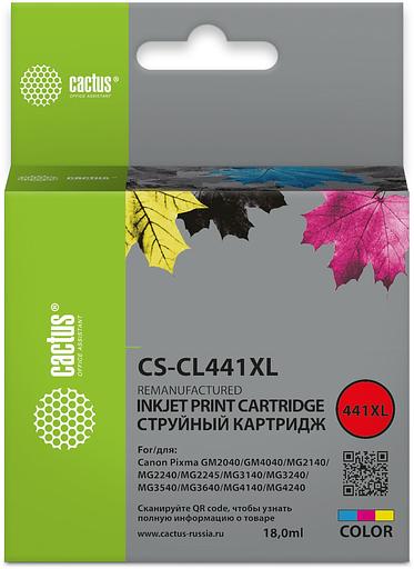 Картридж струйный Cactus CS-CL441 CL-441 многоцветный (16мл) для Canon PIXMA MG2140/ MG3140 фото 1