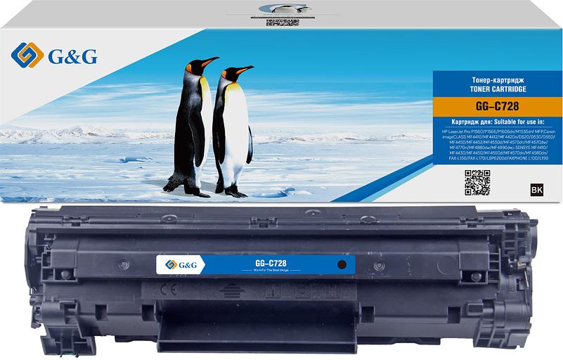 Картридж лазерный G&G GG-C728 черный (2100стр.) для Canon i-Sensys MF4410/4420/4430/4450/4550D/4570/4580 фото 1