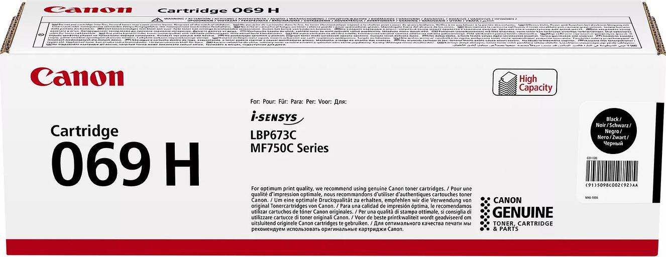 Картридж лазерный Canon 069HBK 5098C002/004 черный (7600стр.) для Canon MF752Cdw/MF754Cdw, LBP673Cdw фото 1