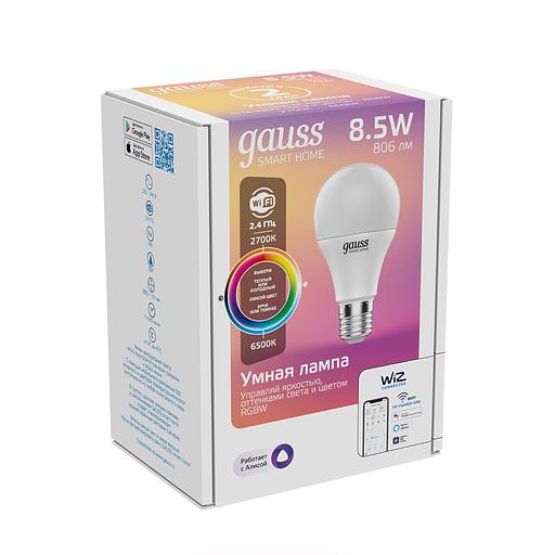 Умная лампа Gauss IoT Smart Home E27 8.5Вт 806lm Wi-Fi (1170112) фото 2